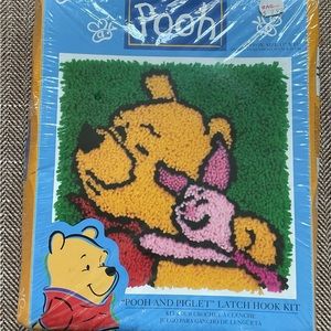 Winnie The Pooh and Piglet 13” x 13” Latch Hook Kit - Art No WP0002